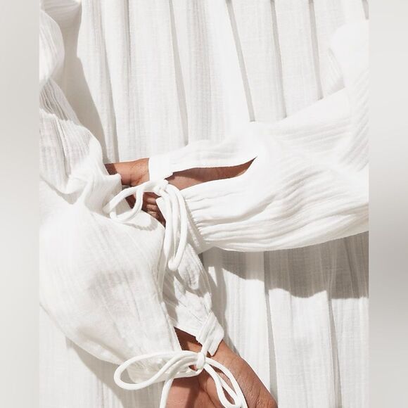 NWT J CREW Airy gauze tunic dress in white - Picture 5 of 8